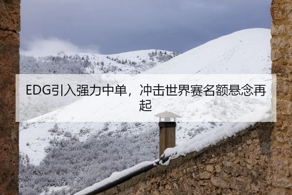 EDG引入强力中单，冲击世界赛名额悬念再起
